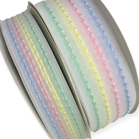 FITA ORGANZA COM LISTRAS CORES CANDIES ( 1 METRO ) - comprar online