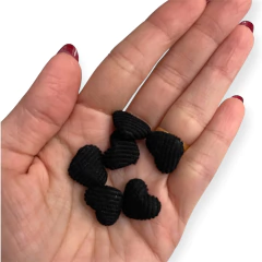 APLIQUE CORAÇÃO COTELE BASE METAL 1,8 CM ( 4 UNIDADES )