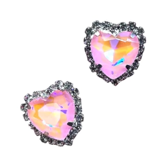 APLIQUE CRISTAL CORAÇÃO 12 MM ( 1 UNIDADE ) - JC FITAS