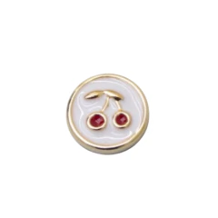MINI APLIQUE ABS REDONDO COM CEREJA 10 MM ( 10 UNIDADES )