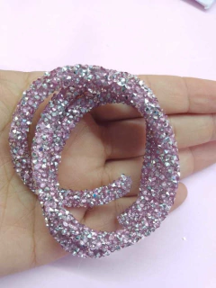 TUBO DE STRASS VARIADO ( MEDIDA 50 CENTIMETROS )