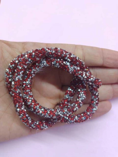 TUBO DE STRASS VARIADO ( MEDIDA 50 CENTIMETROS ) - JC FITAS