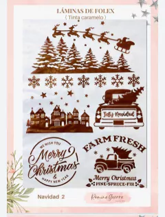 Lamina Folex Navidad 2- Romina Guerra - comprar online