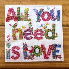 Servilleta - All You Need is Love - comprar online