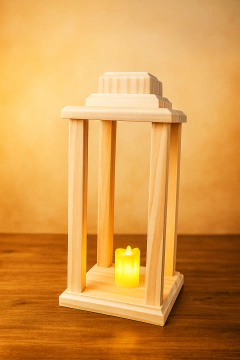 Farol de pino 27 cm en internet