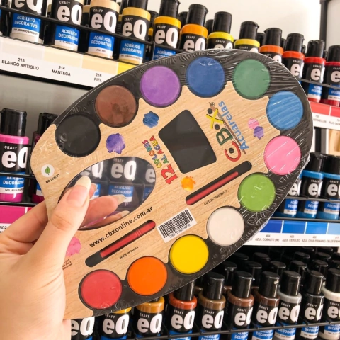 Acuarelas CBX con paleta