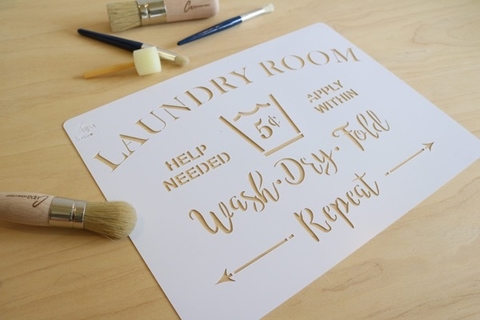 Stencil CUPA Laundry Room 30x40