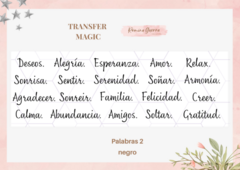 Lamina Folex Transfer Magic Palabras 2 - Romina Guerra - comprar online