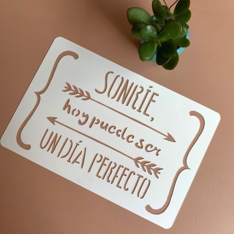 Stencil CUPA Sonrie 20x30cm