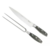 Set de Cuchillo de 8" con tenedor tipo Trincha mango madera HUDSON BBQ01