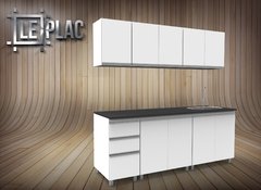bajo mesada + Alacena 2.00 melamina LePlac