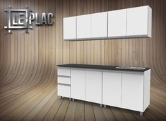 bajo mesada + Alacena 2.00 melamina LePlac