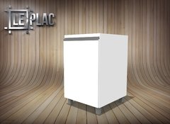 Bajo Mesada Modulo 50 Cm Perfil Tirador J Aluminio Melamina LePlac