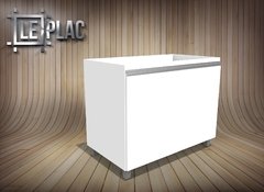 Bajo Mesada 1 Mt Perfil Tirador J Aluminio Melamina Leplac