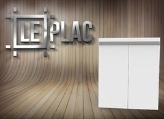 Bajo Mesada Modulo 60 Cm 2 Puertas  Perfil Tirador J Aluminio Melamina LePlac