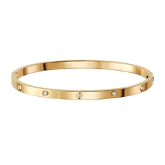 Bracelete Feminino Zircônia Gold em Aço Inoxidável Ouro 18k - comprar online