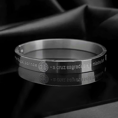Bracelete São Bento Silver Aço Inoxidável 316L - comprar online