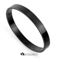 Bracelete Padre Nuestro Black Em Aço Inoxidável 8mm - comprar online