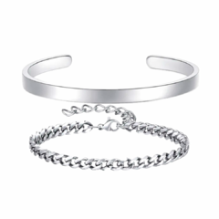 Combo Grumet Silver em Aço Inoxidável