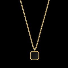 Colar Gold Ônix em Aço Inoxidável - comprar online