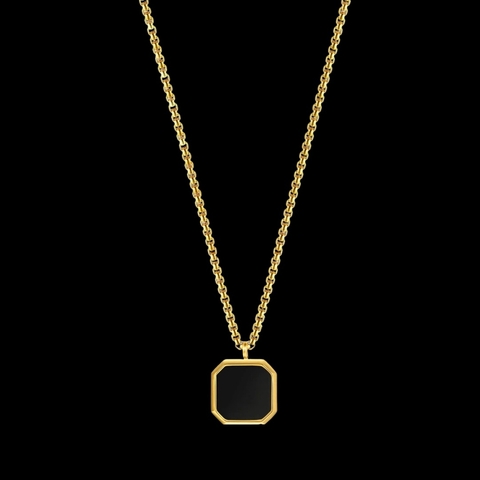 Colar Gold Ônix em Aço Inoxidável - comprar online