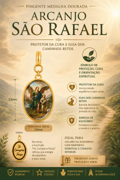 Pingente Medalha Arcanjo São Rafael - comprar online