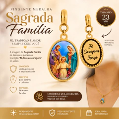 Pingente Medalha Sagrada Família - comprar online