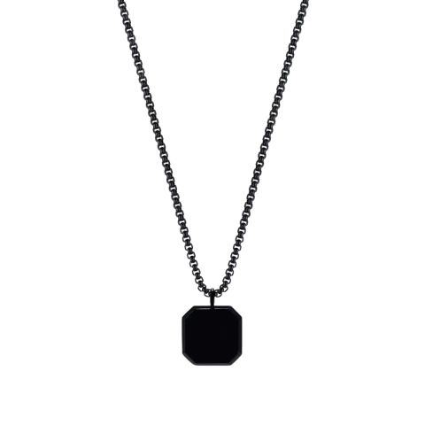 Colar All Black Ônix em Aço Inoxidável
