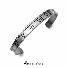 Bracelete Speed Roman Silver Em Aço Inoxidável