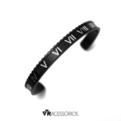 Bracelete Speed Roman Black Em Aço Inoxidável