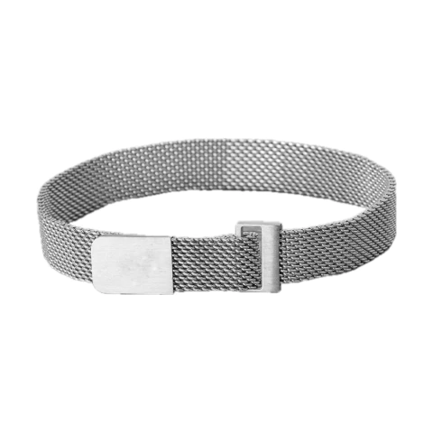 Pulseira Imã Malha de Aço Silver