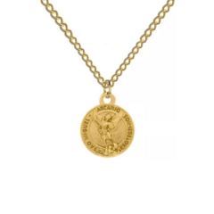 Colar São Miguel Arcanjo Gold Corrente em Aço Inoxidável 316L - comprar online