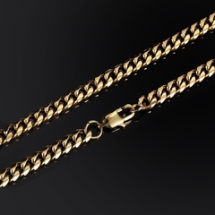 Colar Cuban Gold em Aço Inox 5mm na internet