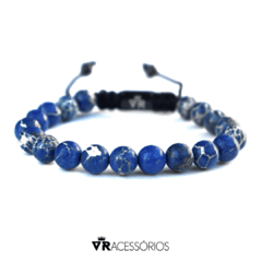 Pulseira Macramê Jaspe Imperial 8mm