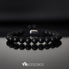 Pulseira Macramê Ônix Matte 8mm - comprar online