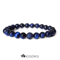 Pulseira Zircônia Olho de Tigre Azul - comprar online