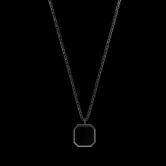 Colar All Black Ônix em Aço Inoxidável na internet