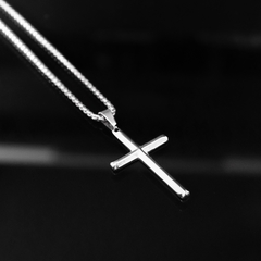 Colar Cruz Silver em Aço Inox 316L - loja online