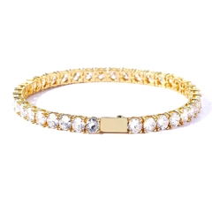 Riviera Gold Zircônias Brancas 4mm