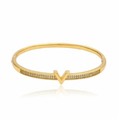 Bracelete Feminino V banhado a Ouro 18k - comprar online