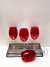 COPAS DE VINO VIDRIO PINTADO ROJ0 (Set x 4) - Salazar Casa