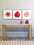 CUADRO HOJAS ROJO III - comprar online
