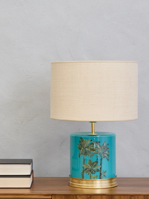 LÁMPARA PALMERA TURQUESA (a pedido) - comprar online