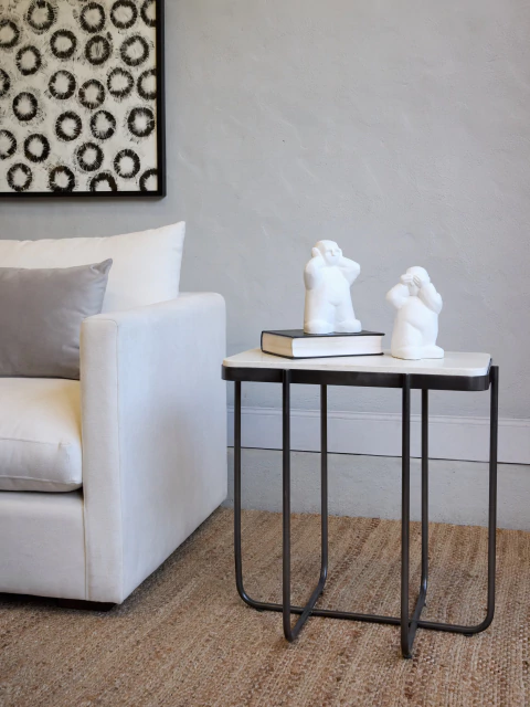 MESA AUXILIAR CATTE TERRAZO RECTANGULAR - comprar online