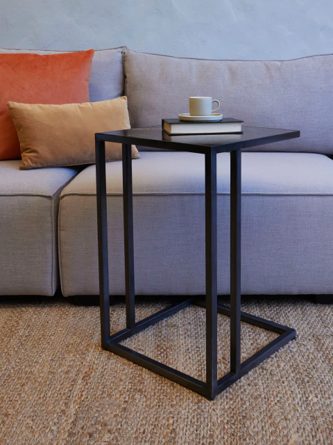 MESA DE ARRIME GRIS CON NEGRO (a pedido) - comprar online