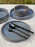 SET DE CUBIERTOS NEGROS x 3 - comprar online