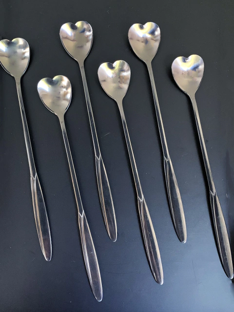 SET REVOLVEDOR CORAZÓN NEGRO 6 CUCHARAS