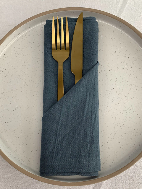 SERVILLETAS DE TELA AZULES (set x 2)