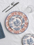 PLATO DE POSTRE LÍNEA CORAL AZUL (SET X 6) - comprar online