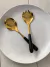 SET DE CUBIERTOS DE ENSALADA MANGO NEGRO - comprar online